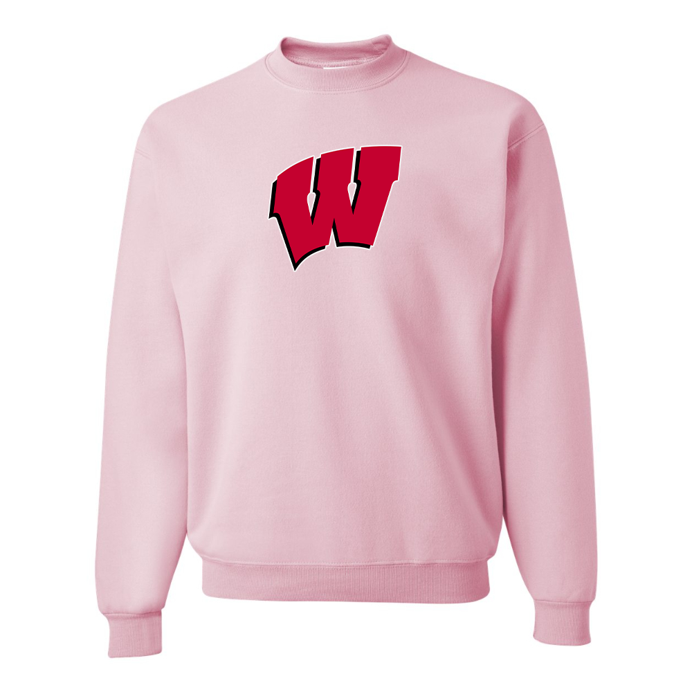 Men's Wisconsin Badgers JERZEES NuBlend Crewneck Sweatshirt